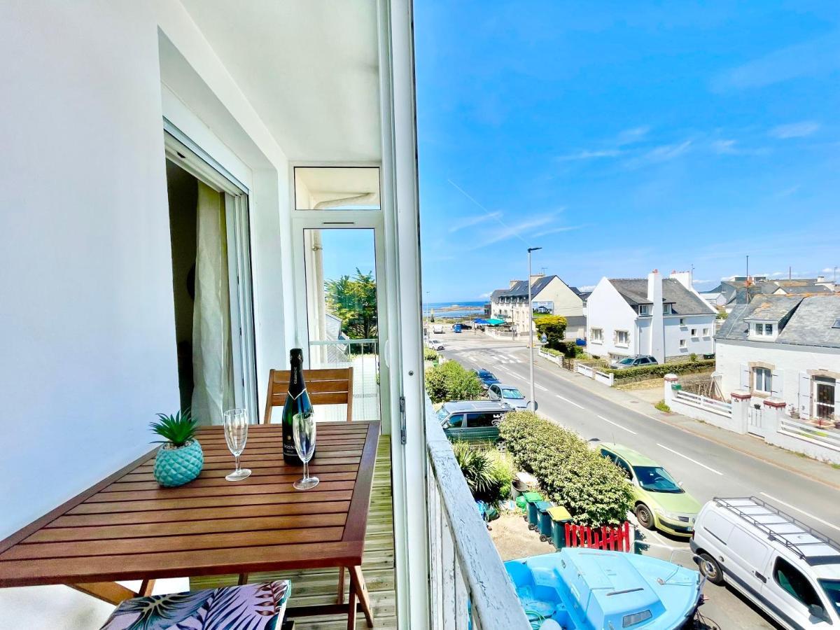 Le Phare Ouest - 80 M De La Mer - Vue Ocean Sur Le Balcon - Entierement Renove - Internet Haut Debit - Nouveau Ploemeur Eksteriør billede